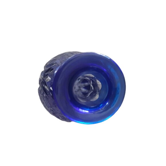 Bavarian Genuine Lead Crystal Cobalt Blue Decanter w/ stopper. West Germany - Picture 7 of 8